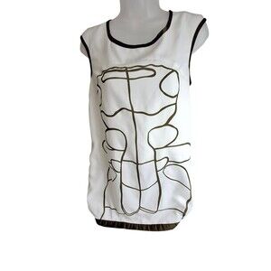 TWELVE BY TWELVE LOS ANGELES Size Small White Sleeveless Shirt Dress